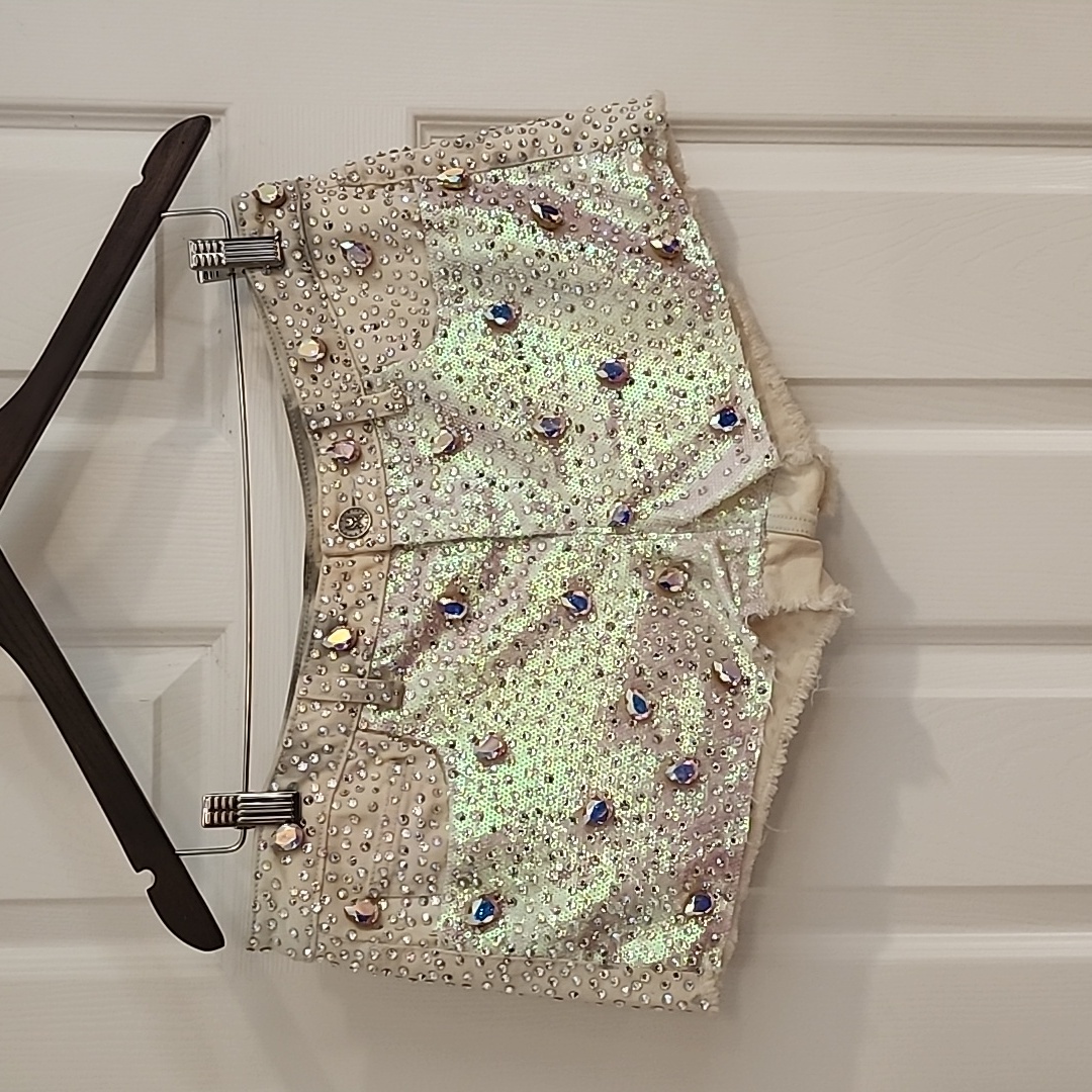 Gasoline Glamour Custom Swarovski Rhinestone Shorts